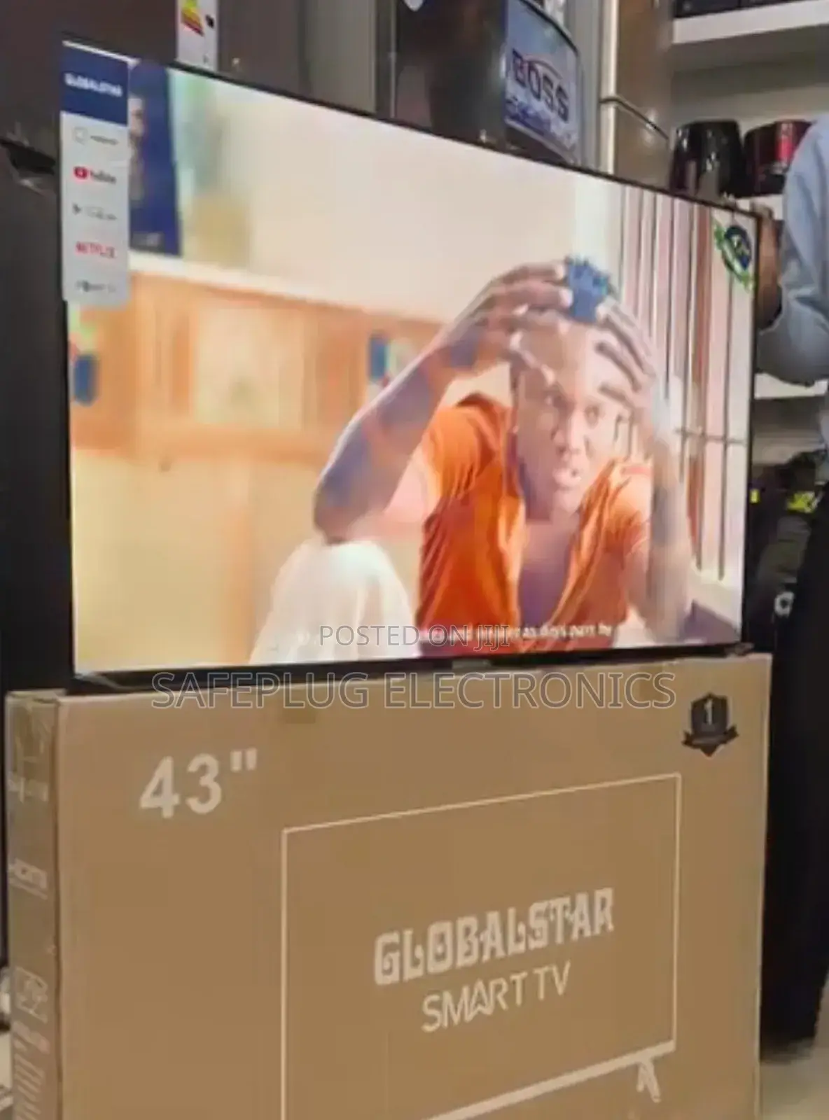43-Inch FHD Display - Globalstar Smart Android Tv/ Built-in Decoder