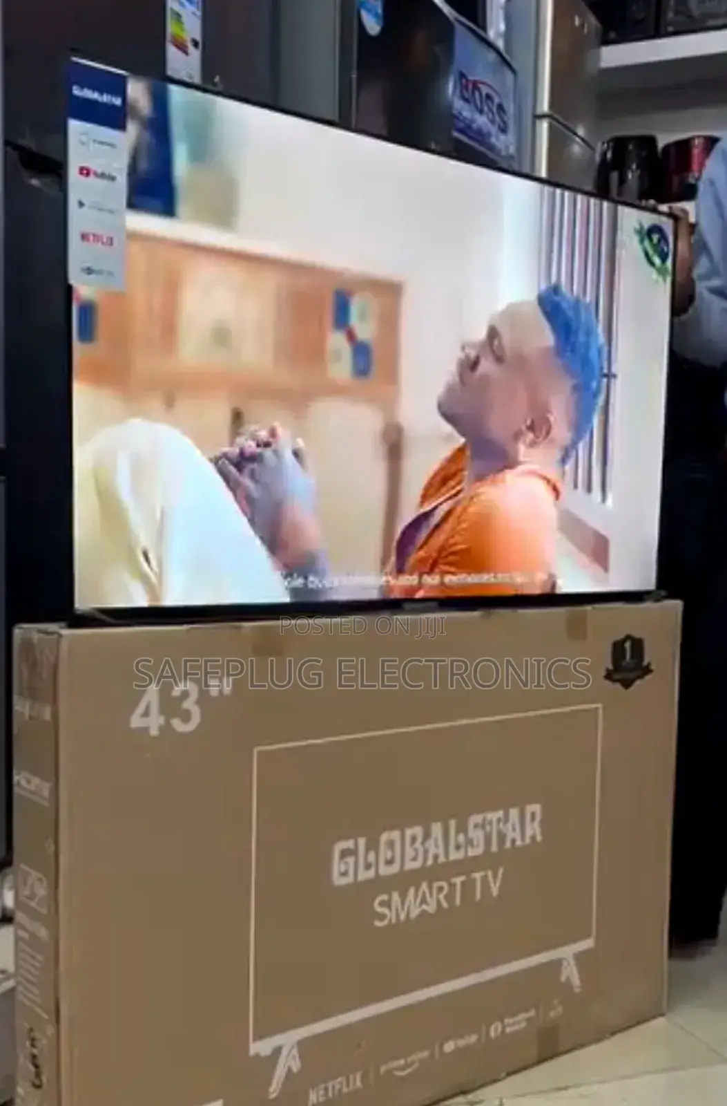 43-Inch FHD Display - Globalstar Smart Android Tv/ Built-in Decoder
