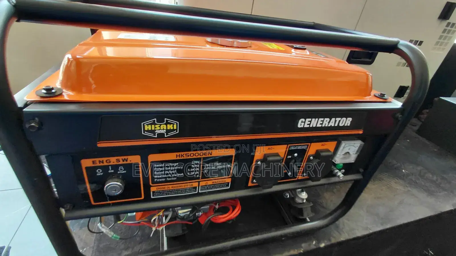 Hisaki Japan 5.5kva Petrol Generator Keystart 15l Fuel Tank.