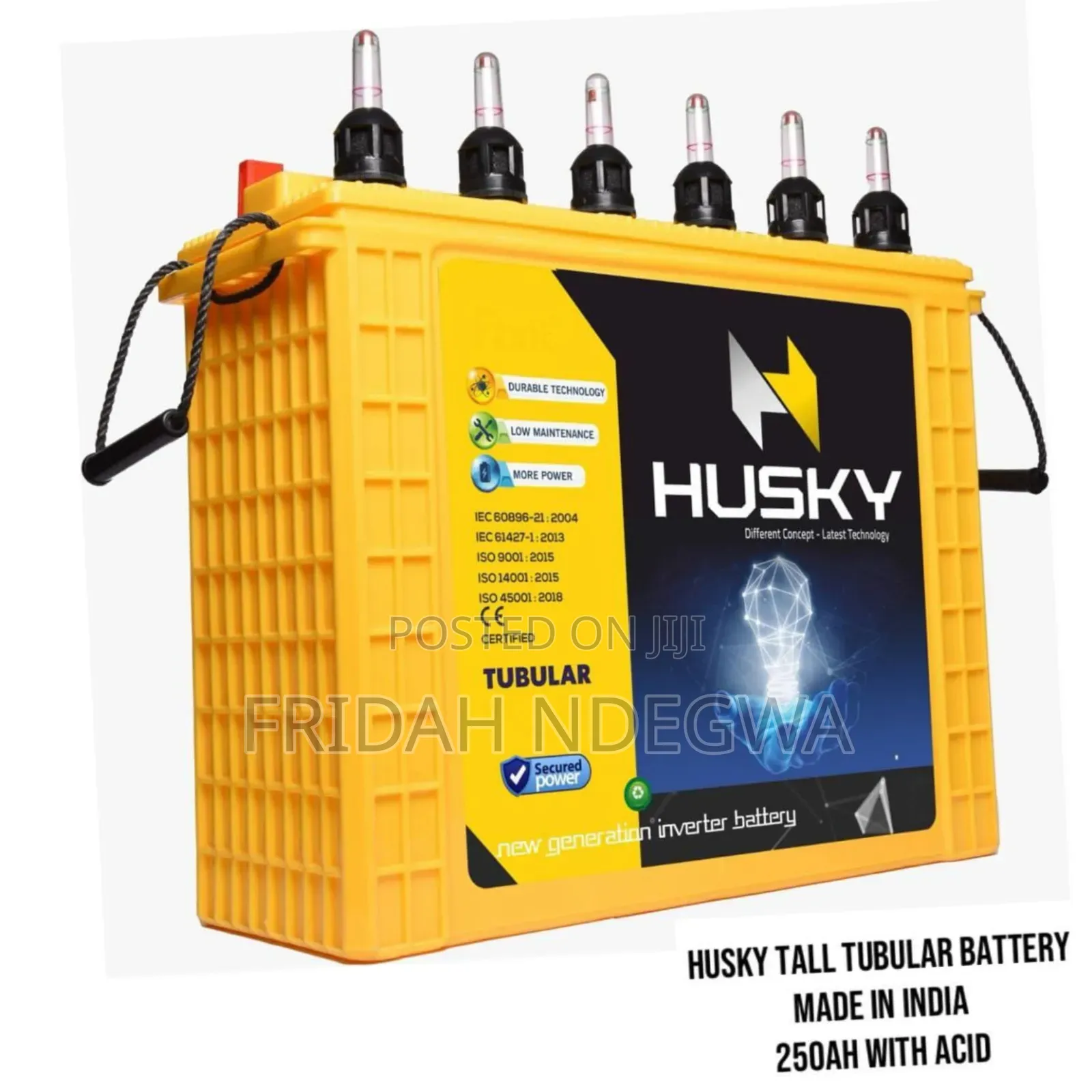 Husky Tall Tubular Battery 250ah With Acid