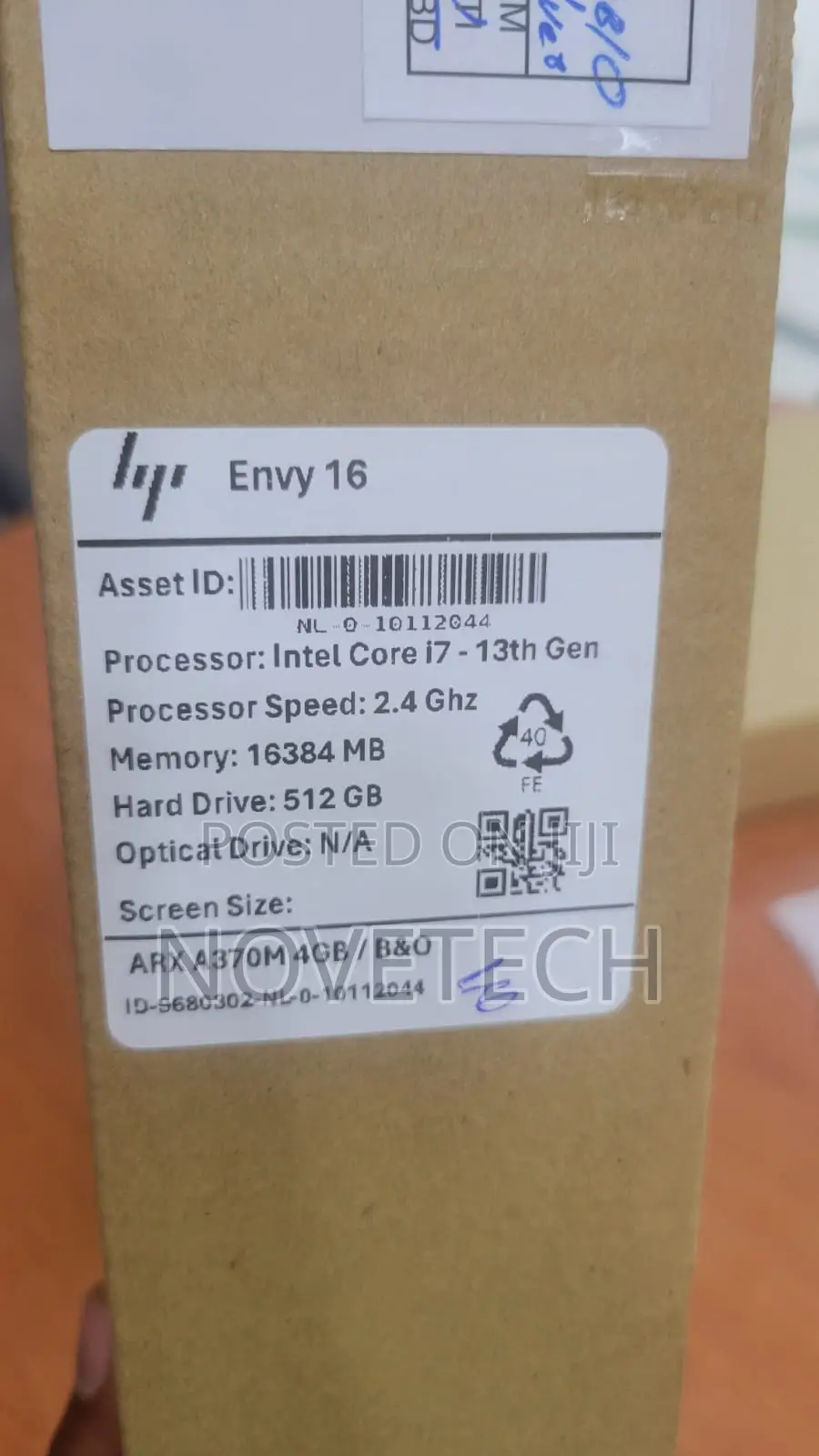 New Laptop HP Envy 15t 16GB Intel Core I7 SSD 512GB