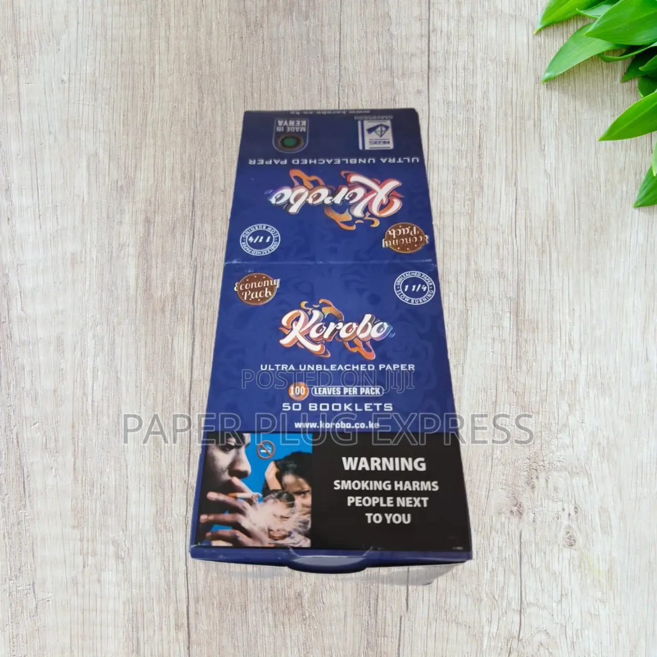 Korobo Blue Rolling Papers 1 1/4 Size - Leaves100