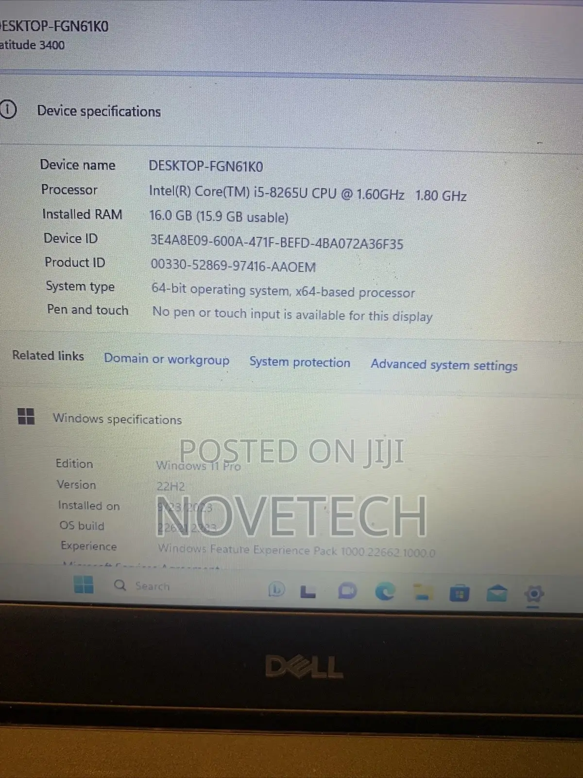 Laptop Dell Latitude 3400 8GB Intel Core I5 SSD 256GB
