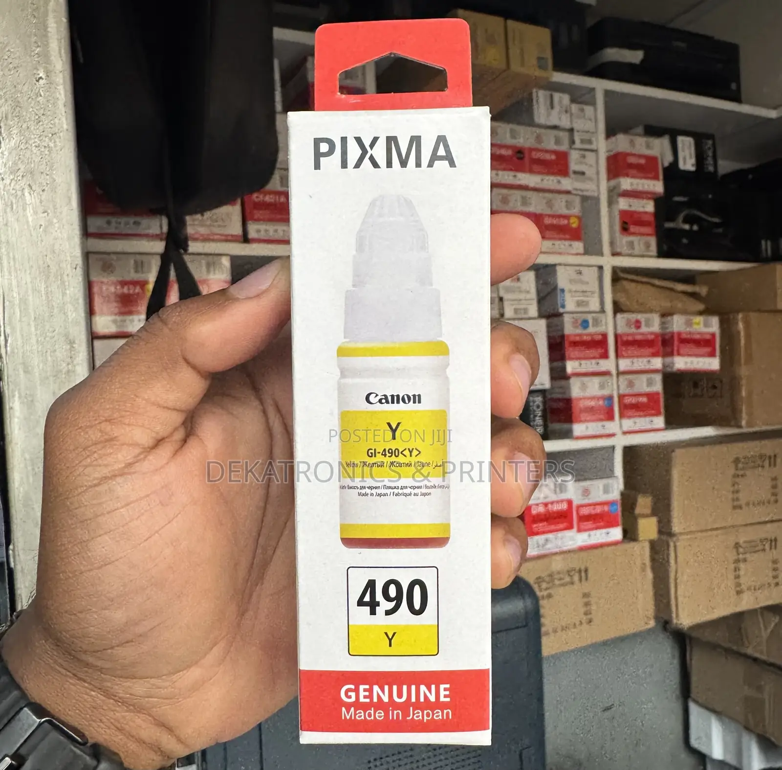 Genuine Boxed Yellow Canon 490 Ink