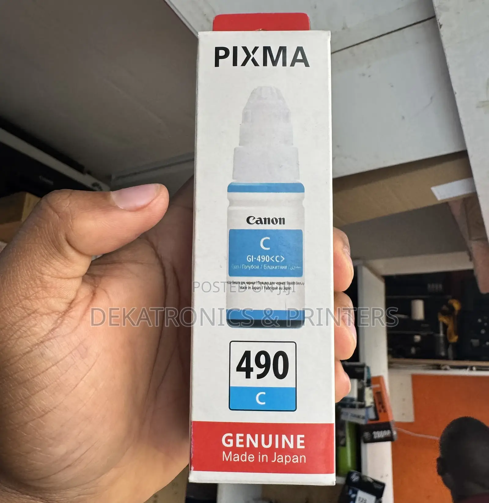 Genuine Boxed Cyan Canon 490 Ink