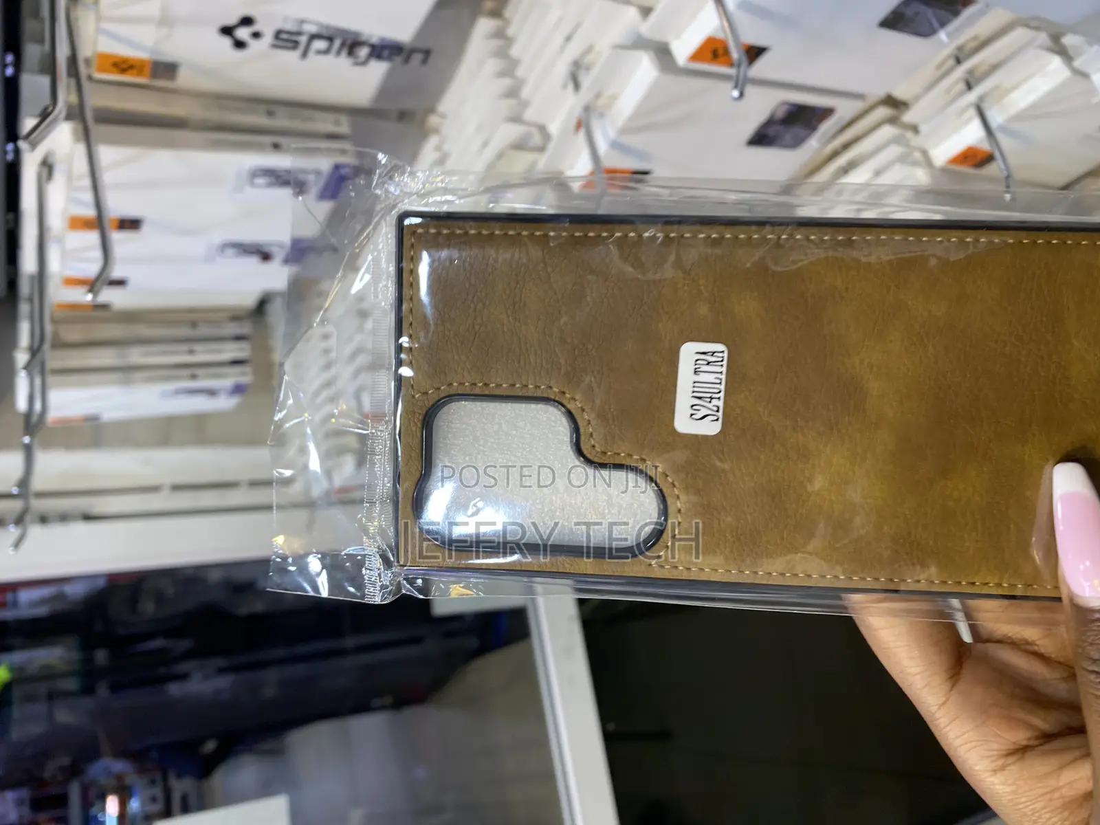 Clickfleek Premium Leather Back Cover for Samsung Galaxy S24 Ultra