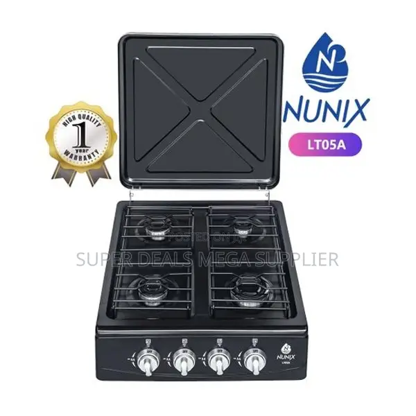 Durable and Energy Efficient Nunix 4 Burner Table Top Gas Cooker
