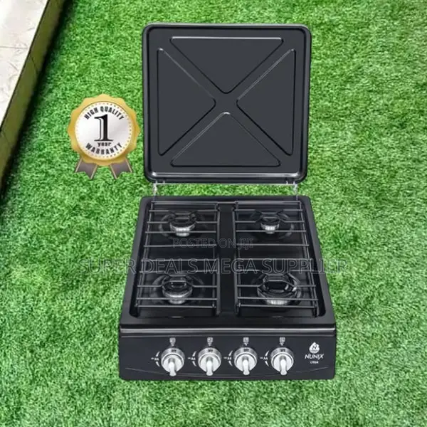 Stylish and Reliable Nunix Table Top Gas Cooker With 4 Burners