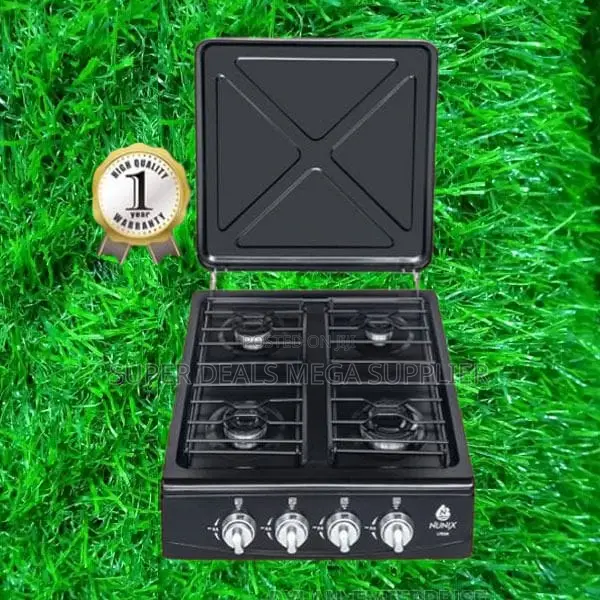 Easy to Maintain Durable Nunix Table Top Gas Cooker With 4 Burners