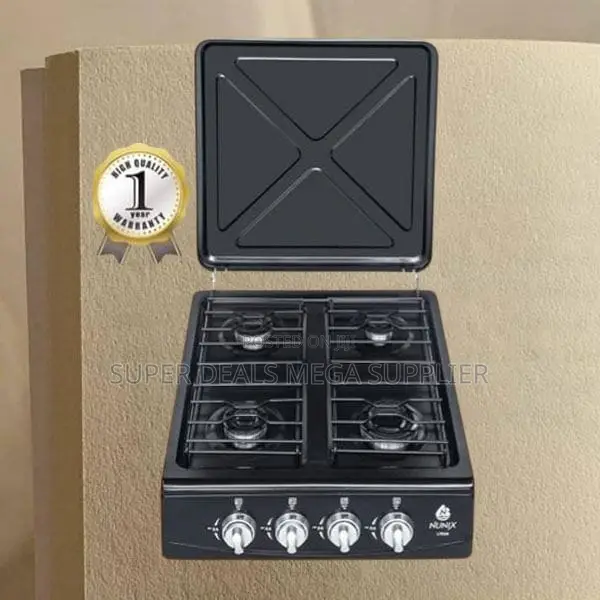 Energy Efficient Nunix 4 Burner Table Top Gas Cooker for Family Use