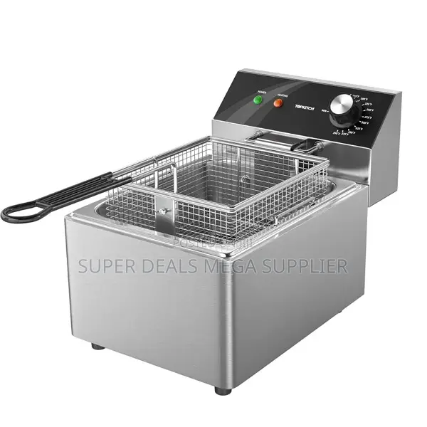 Professional 6l Electric Deep Fryer Single Tank With Adjustable Heat