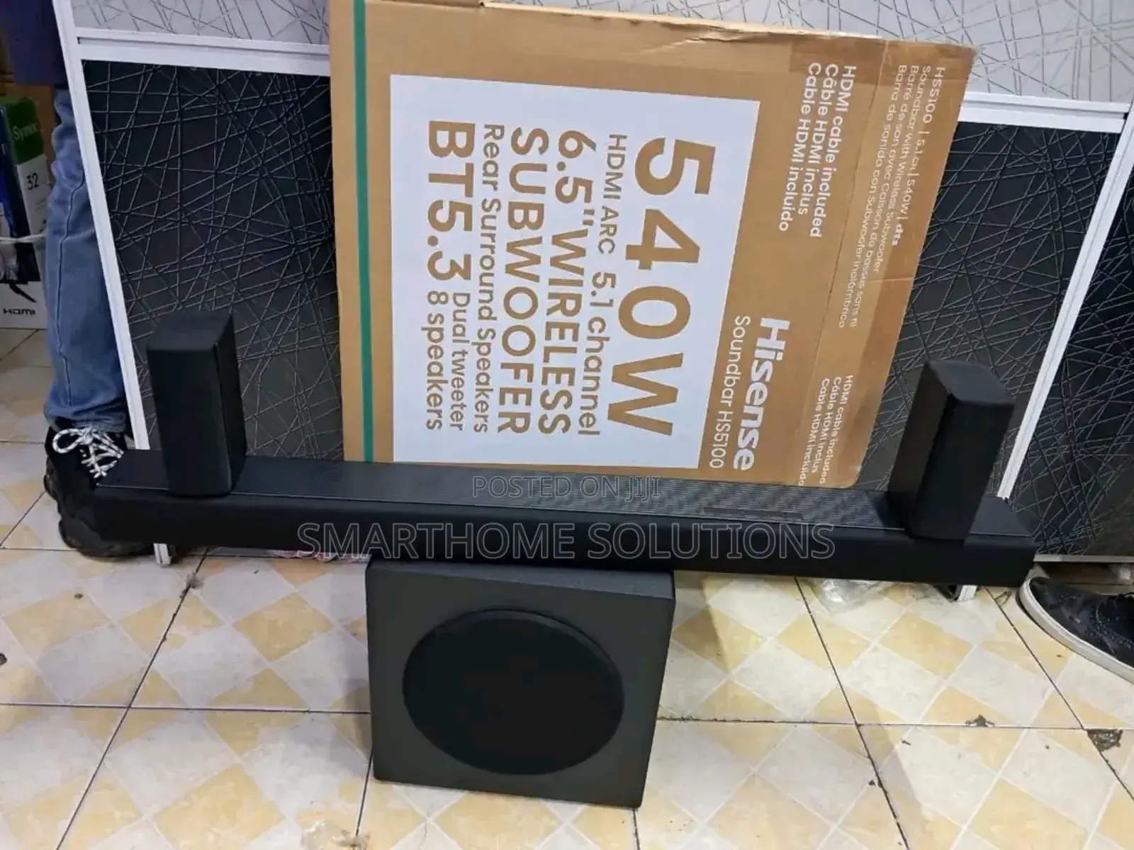 Hisense Hs5100 Soundbar – 540w Powerful Speaker System With Deep Bass