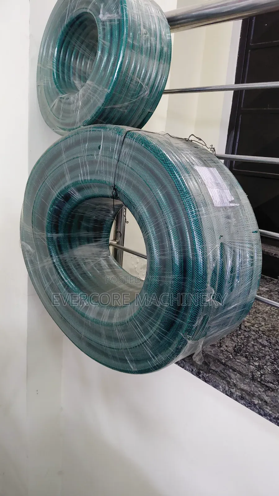 Green Braided Hose 1inch by 50m Long.