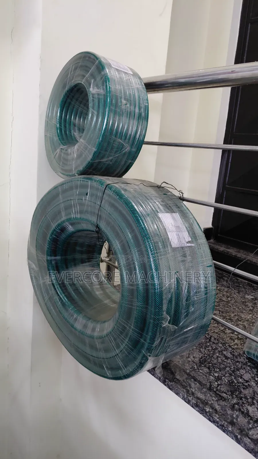 Green Braided Hose 1inch by 50m Long.