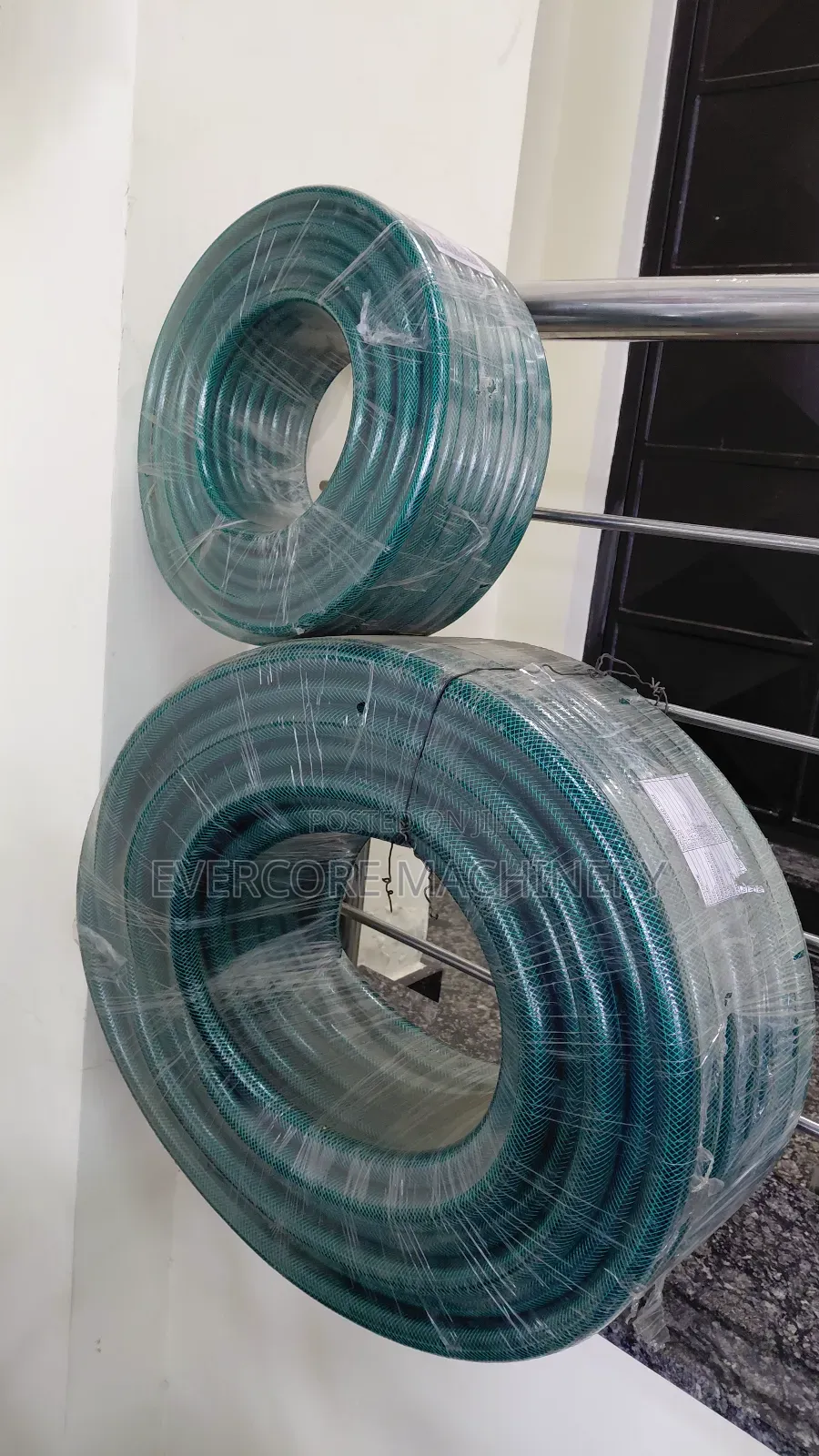 Green Braided Hose 1inch by 50m Long.