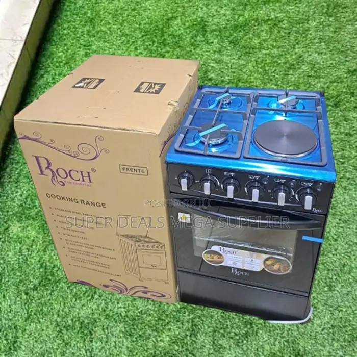 Free Standing Cooker 50x60cm With Auto Ignition and Glass Top Cover