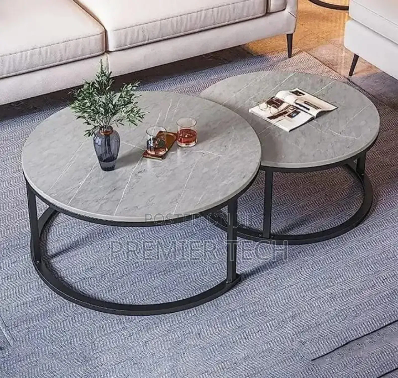 *Pure Marble !!Nesting Table(Grey)*