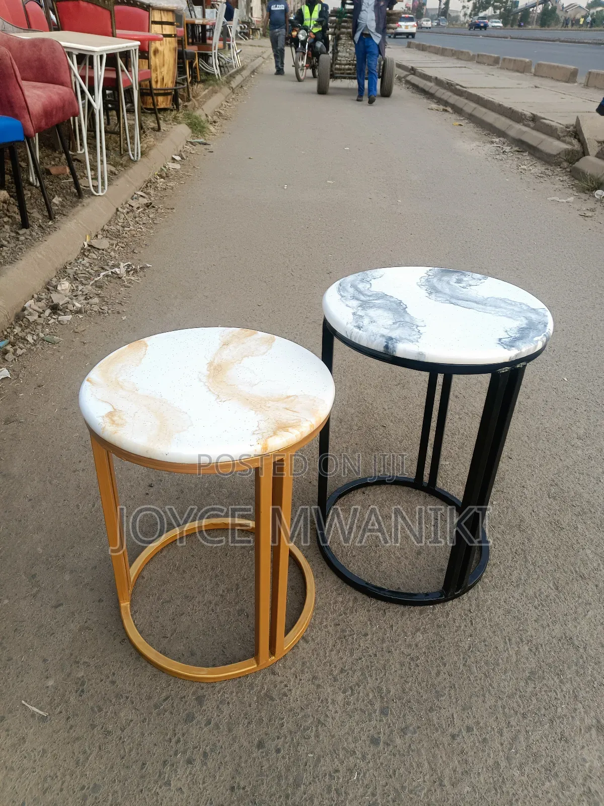 2 Coffee Tables, With Marble Tops 