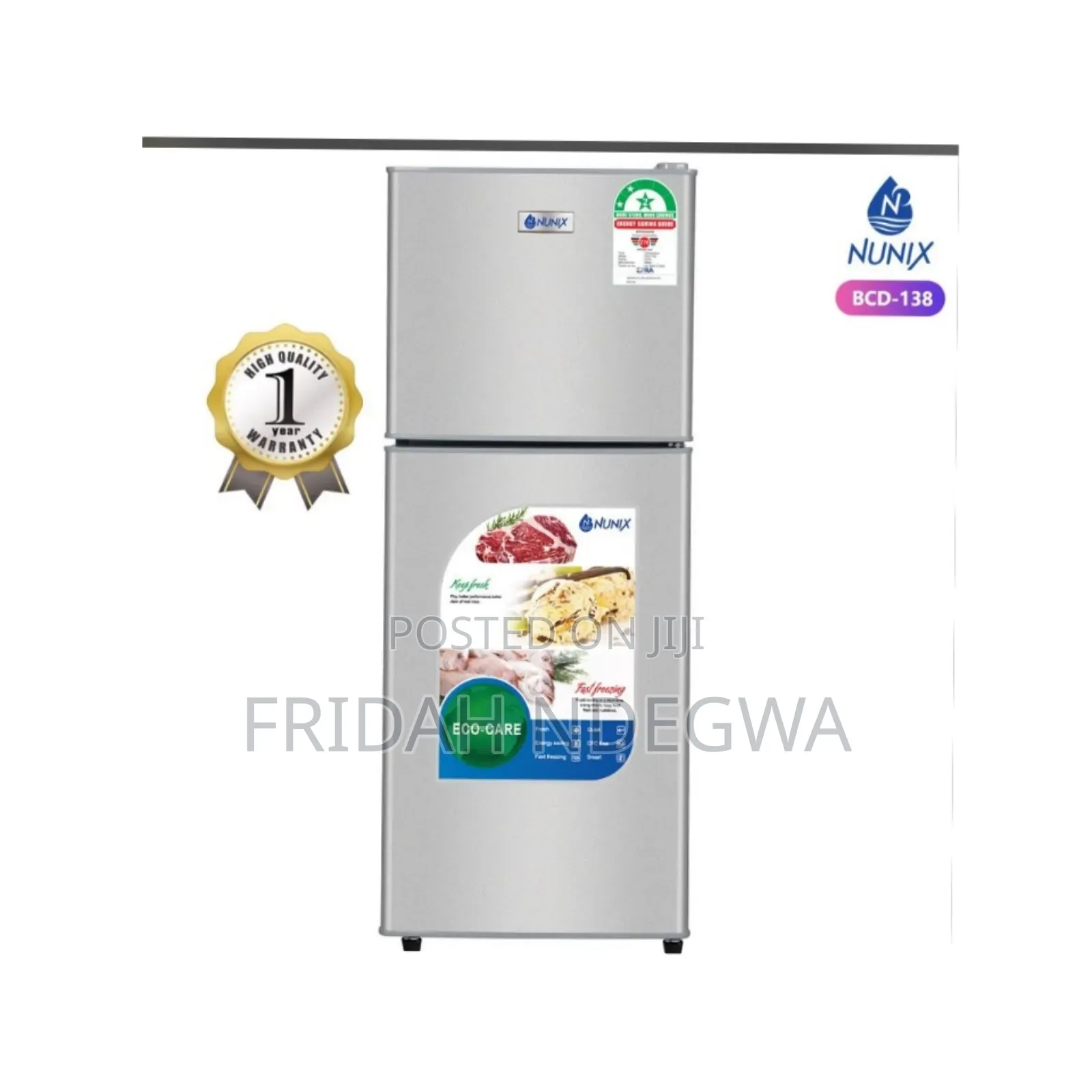 *Bcd-138 Double Door Fridge