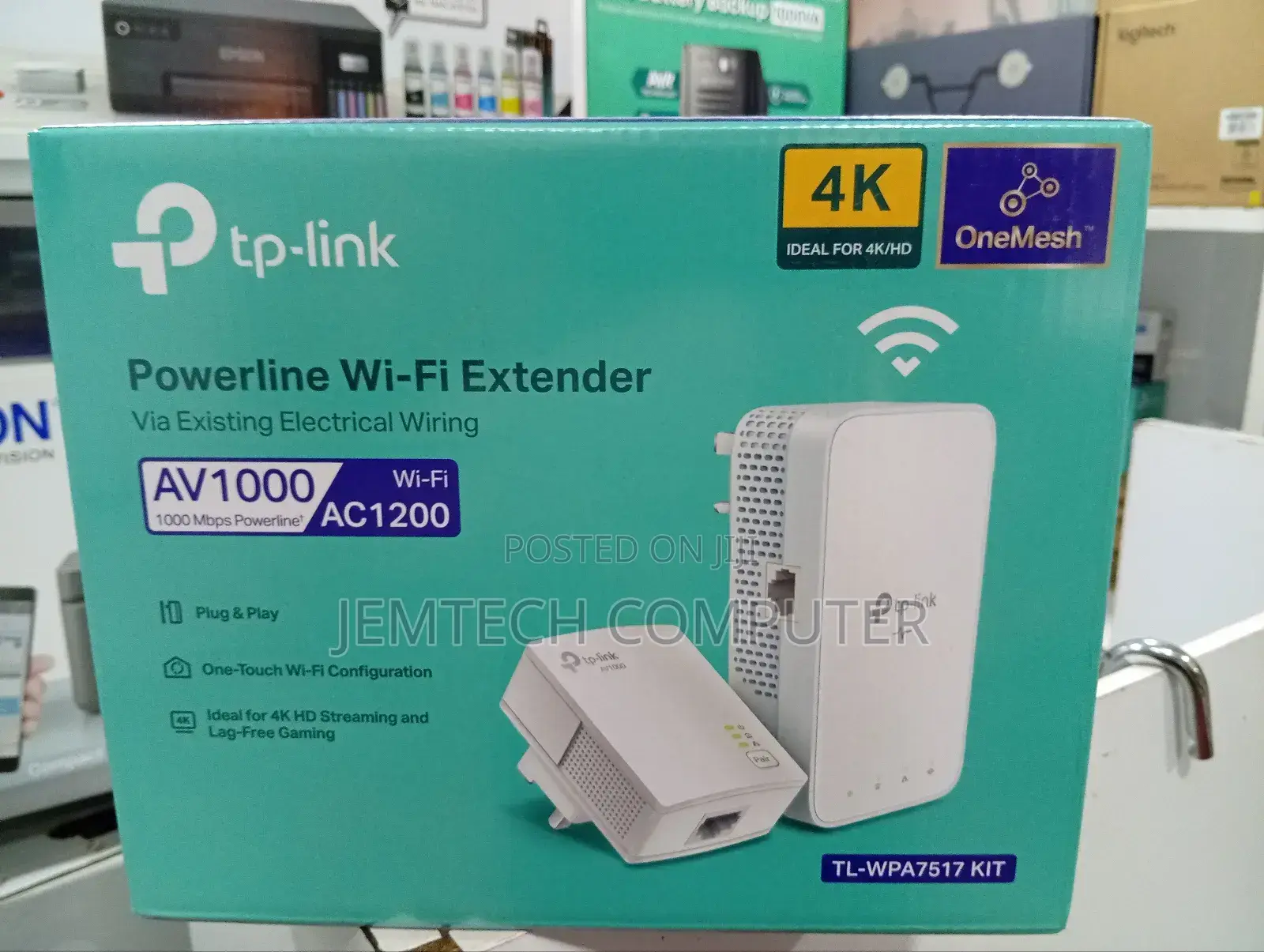 Tp- Link Tl-Wpa7517 Av1000 Gigabit Powerline Ac Wi-Fi Extender Kit