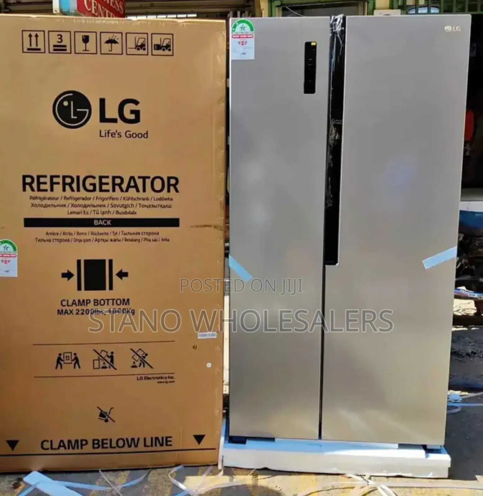 *Lg Side by Side Fridge 519litres No Frost Gc-Fb507pqam