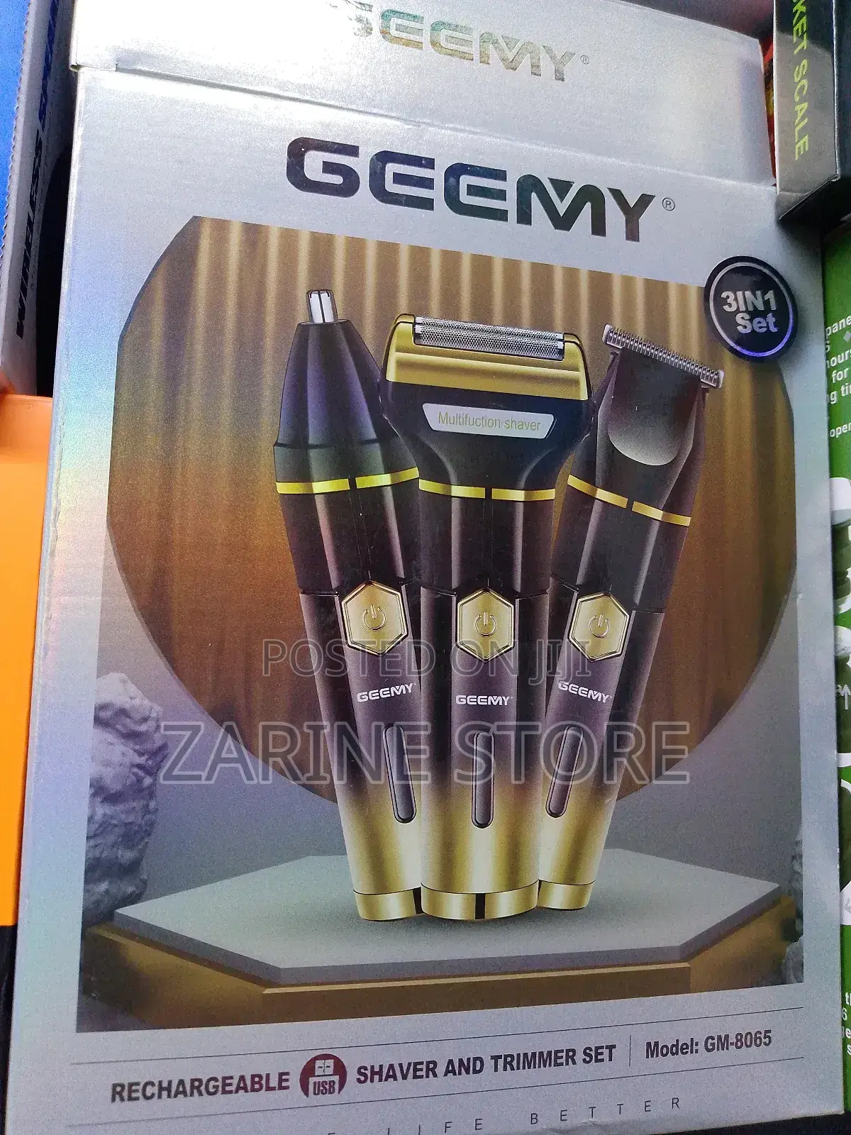 Rechargeable 3 in 1 Geemy Set Shaver, Trimmer Smoother