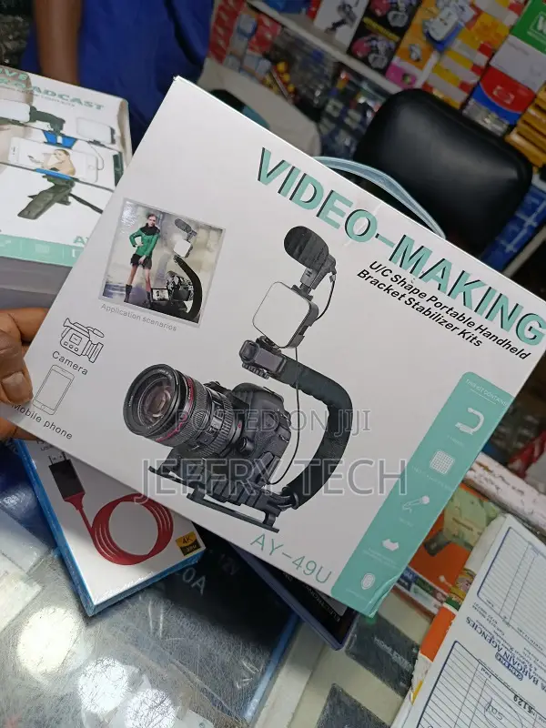 Portable Camera Stabilizer Fill Light Microphone Camera Bracket