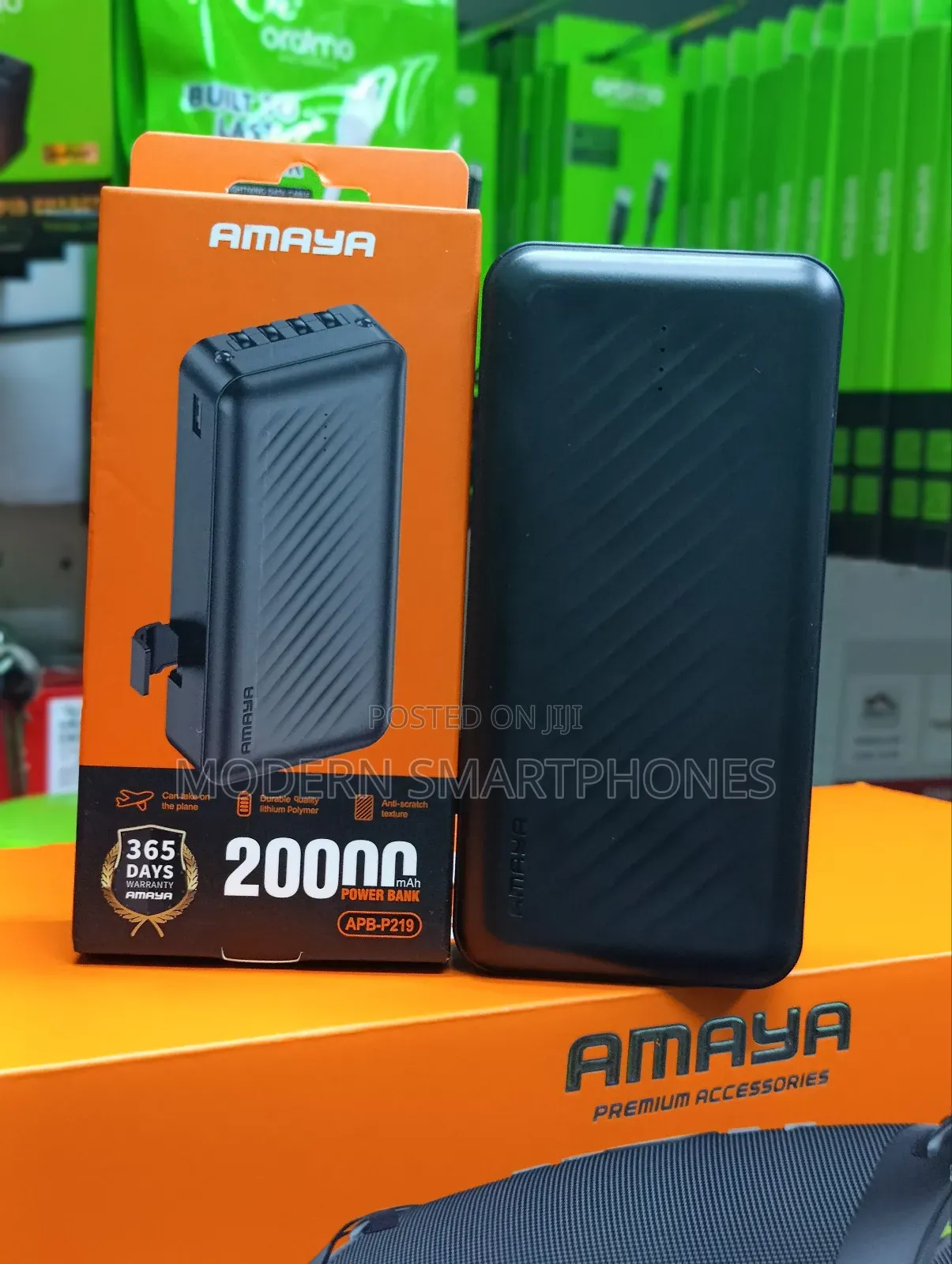 Hot Deal! Amaya 20000mah Portable Powerbank With Inbuilt Cables