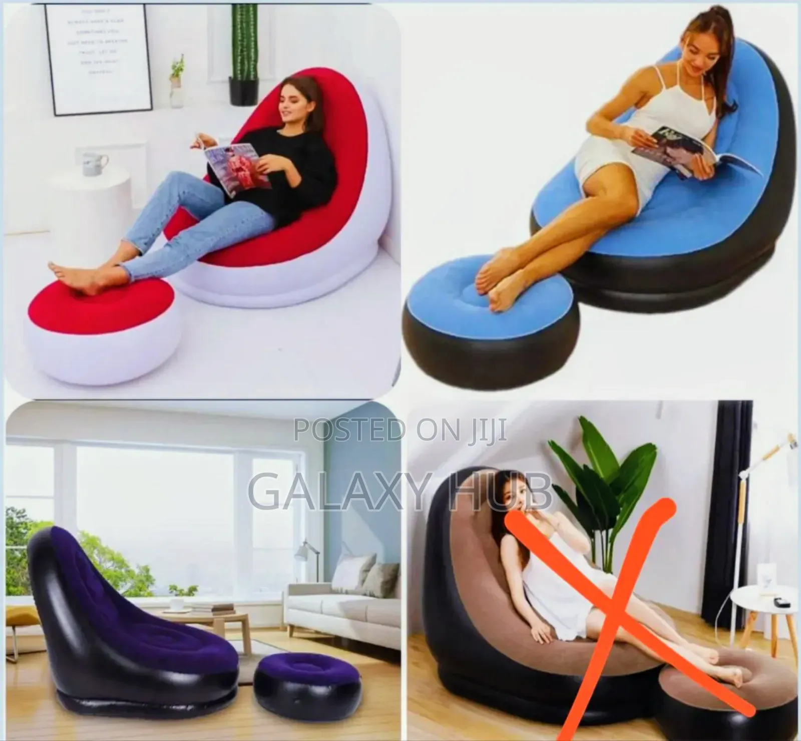 *Inflatable Seat, With Foot Rest and a Manual Pump