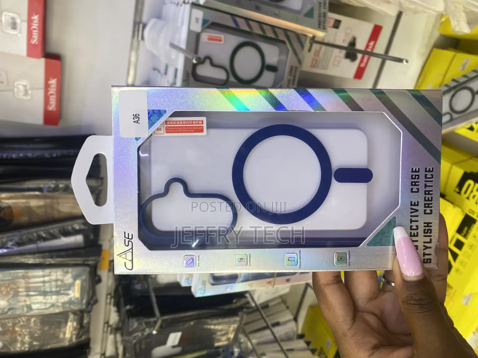 Iqing Magnetic Newskin Case for Samsung Galaxy A36 -Blue