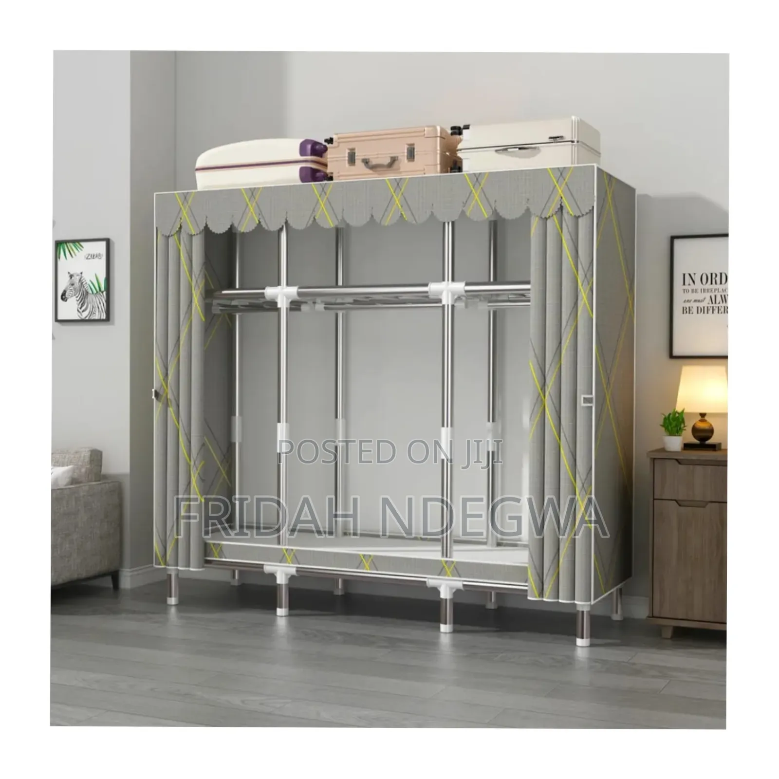 Heavy Duty Metallic Portable Wardrobe