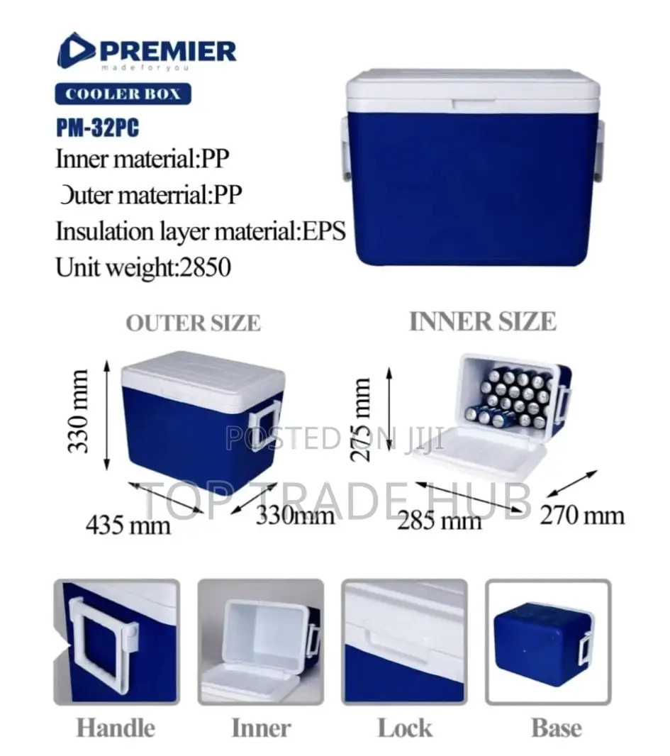 Premier Pm-32pc Cooler Box – 32 Litres