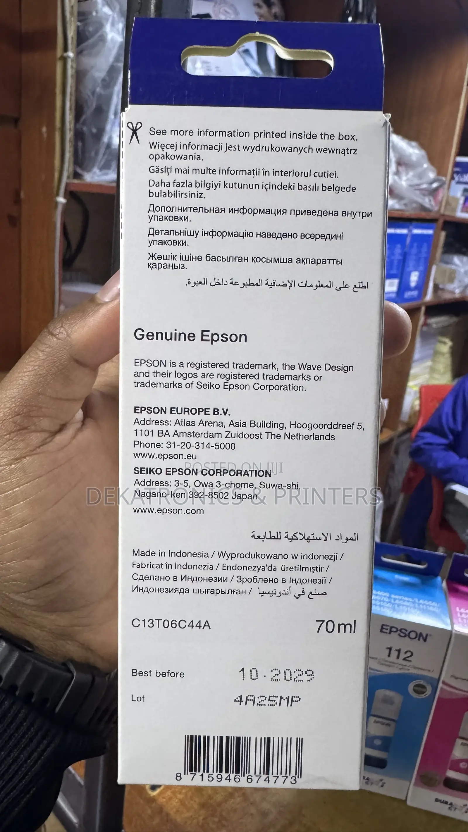 Epson Yellow 112 Original Boxed Ink