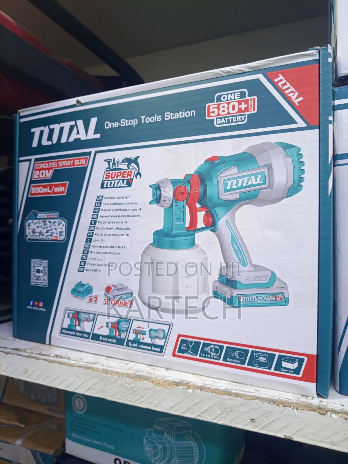 Total 20v Lithium-Ion Cordless Spray Gun 1000ml