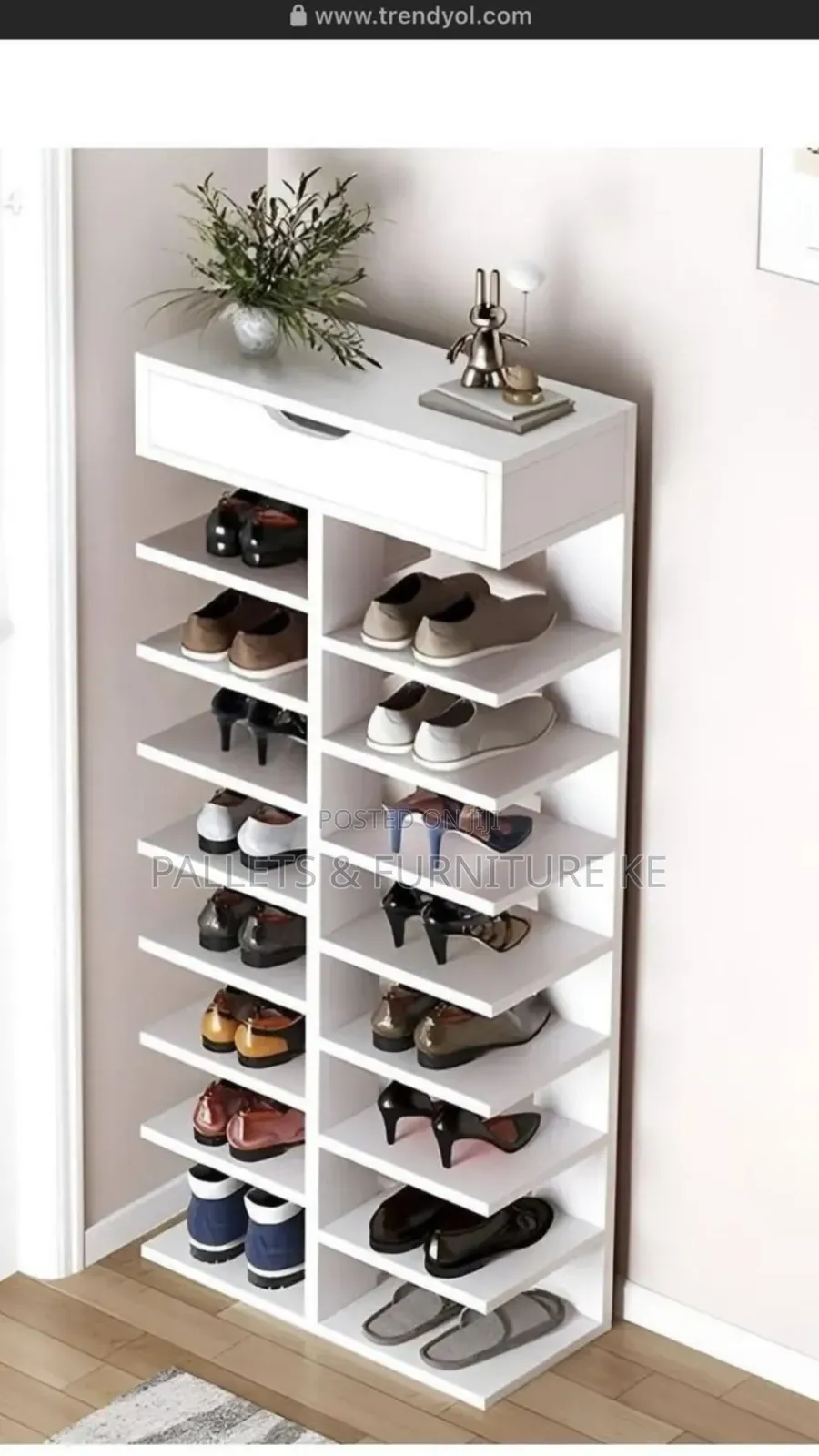 Classic White Shoe Shelf