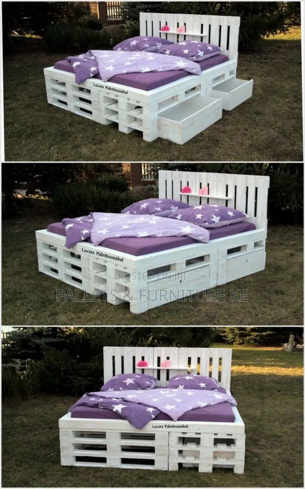 5 By 6 Cloudy Pallet Bed