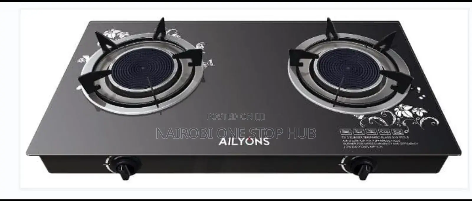 Infrared Ailyons 2 Burner Gas Cooker (Glass Top)