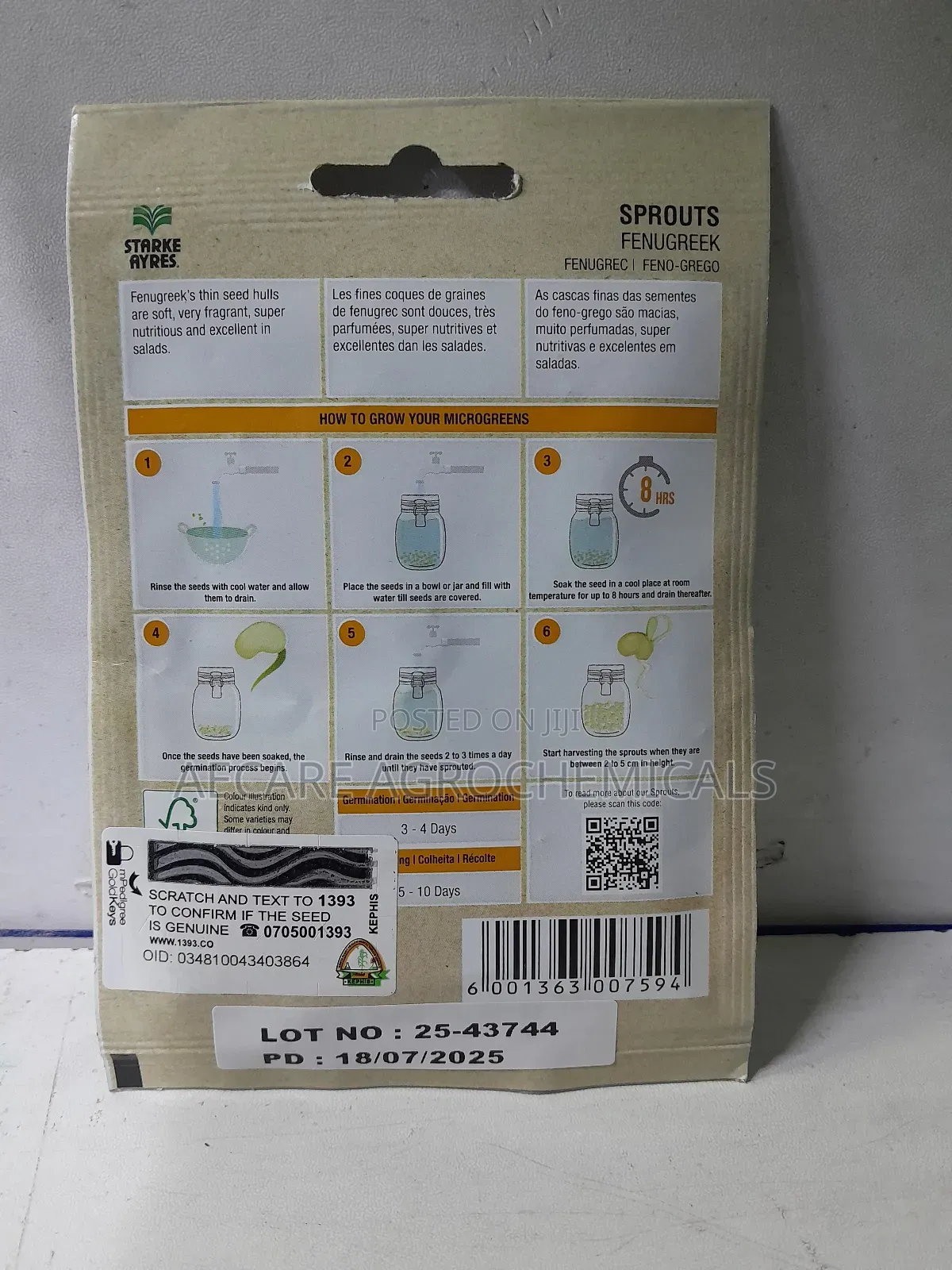 Sprouts Fenugreek Seeds 3 Grams