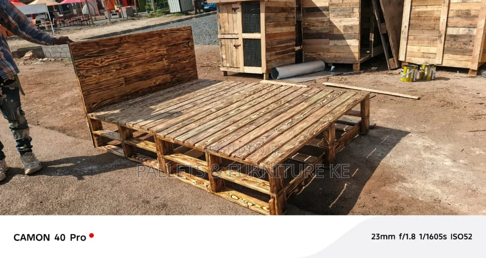 Pure Wood Pallet Bed 🛏#7