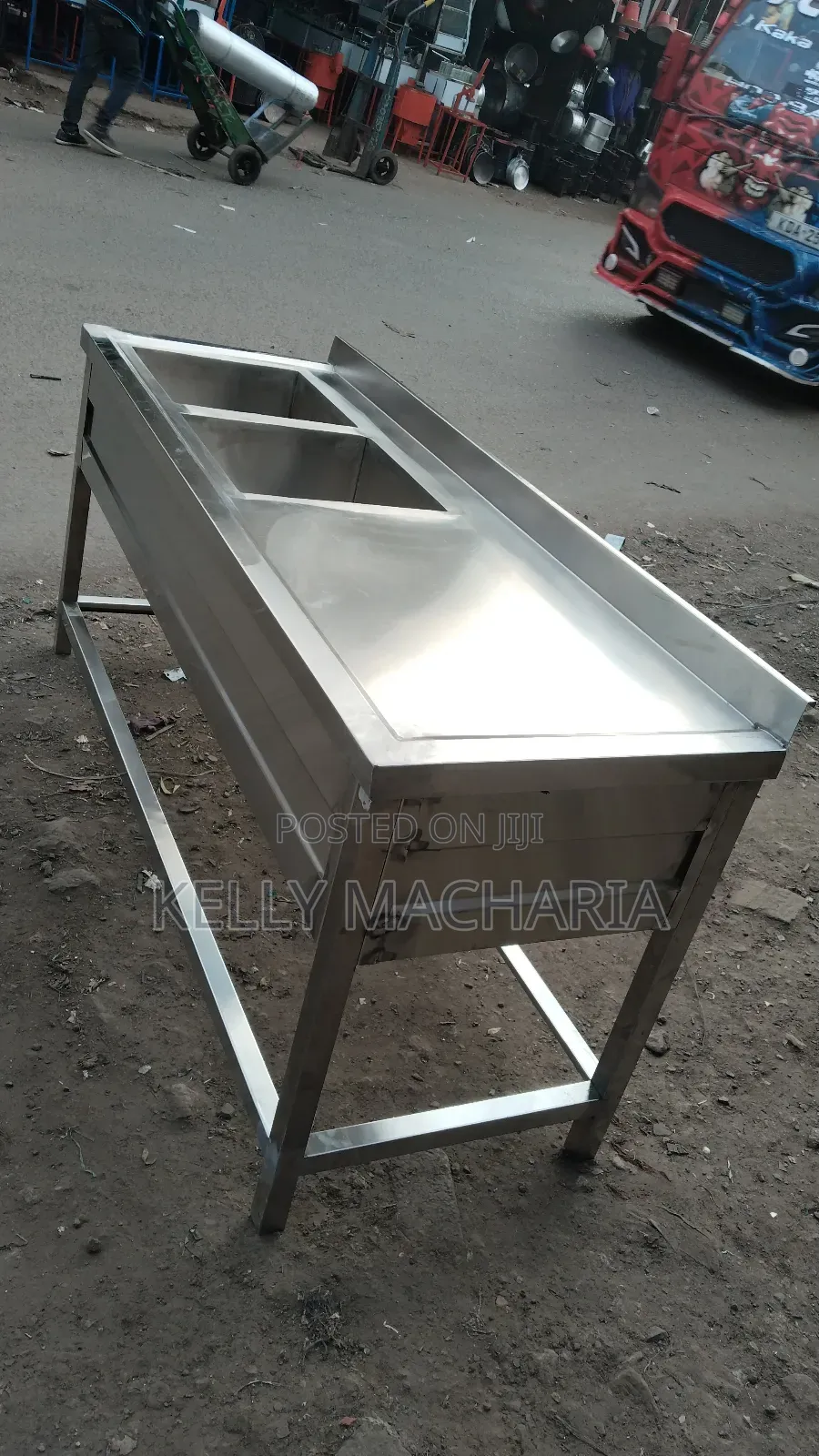 Commercial Double Sink With Large Working Space