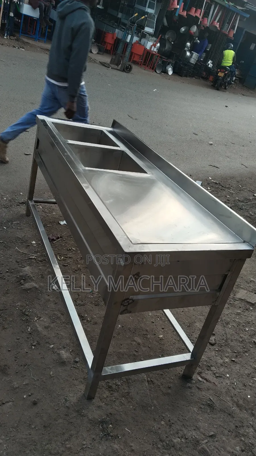 Commercial Double Sink With Large Working Space