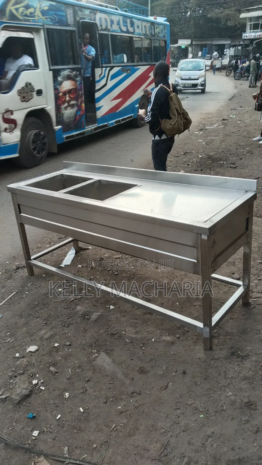 Commercial Double Sink With Large Working Space