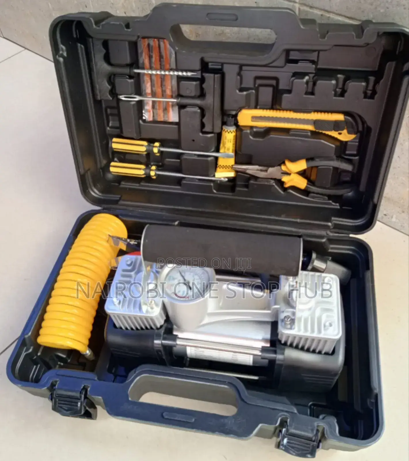 Portable Car Repair and Air Compressor Kit