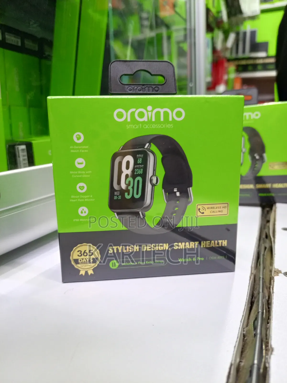 Oraimo Watch 6 Pro Smart Watch – Ai Faces 1.69 Hd Curved Display