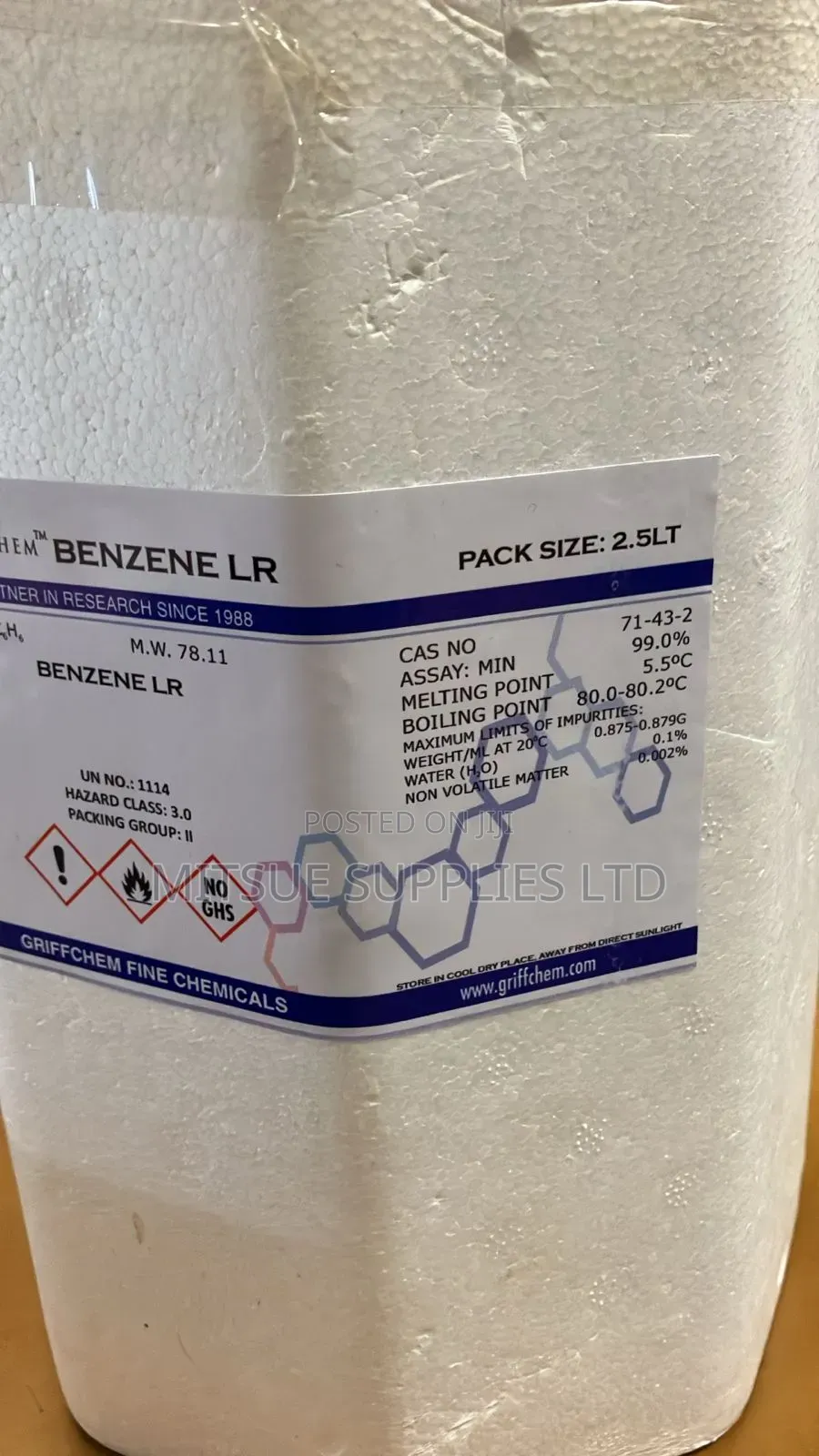 Benzene 2.5l For Laboratory And General Use