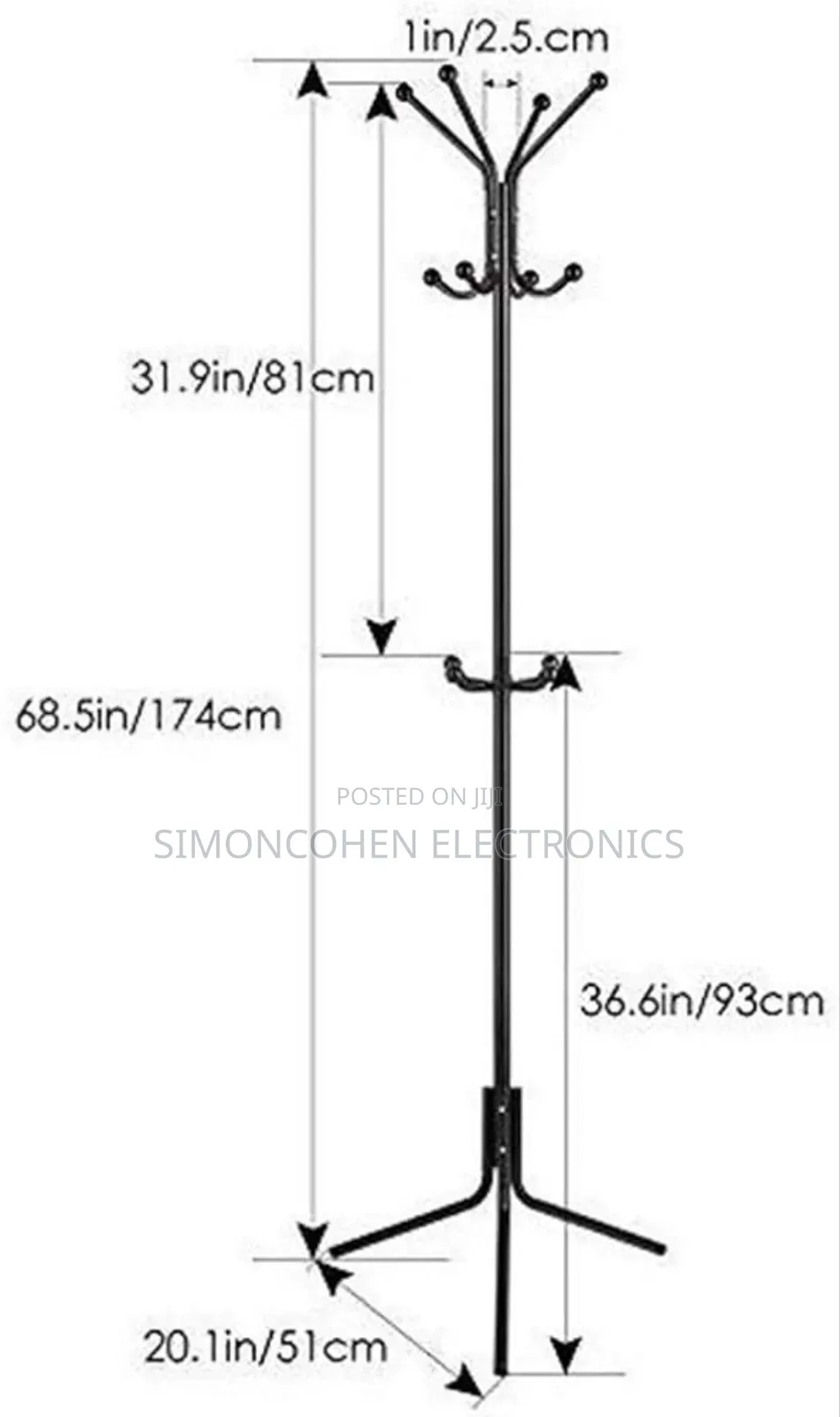 170cm Metallic Coat Hanger