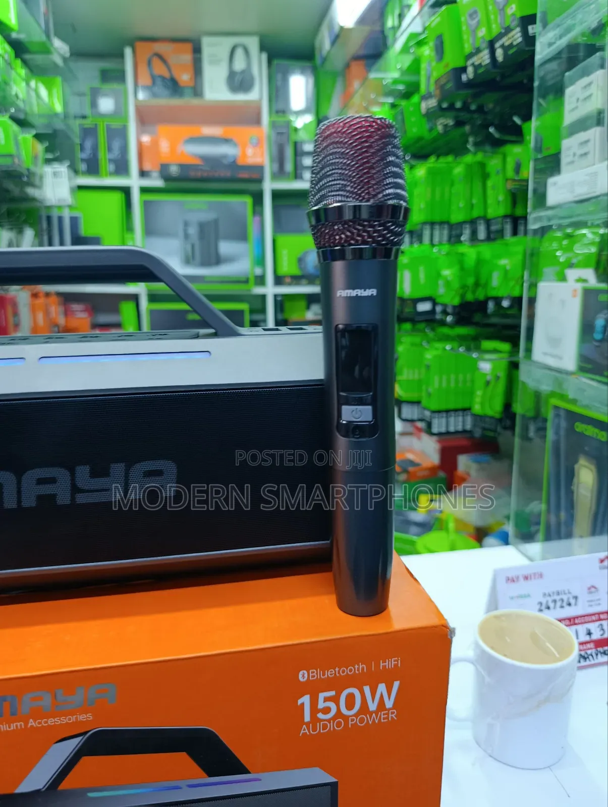 Amaya Asp-150 Bluetooth Speaker 150w High-Power Karoke 2 Microphones