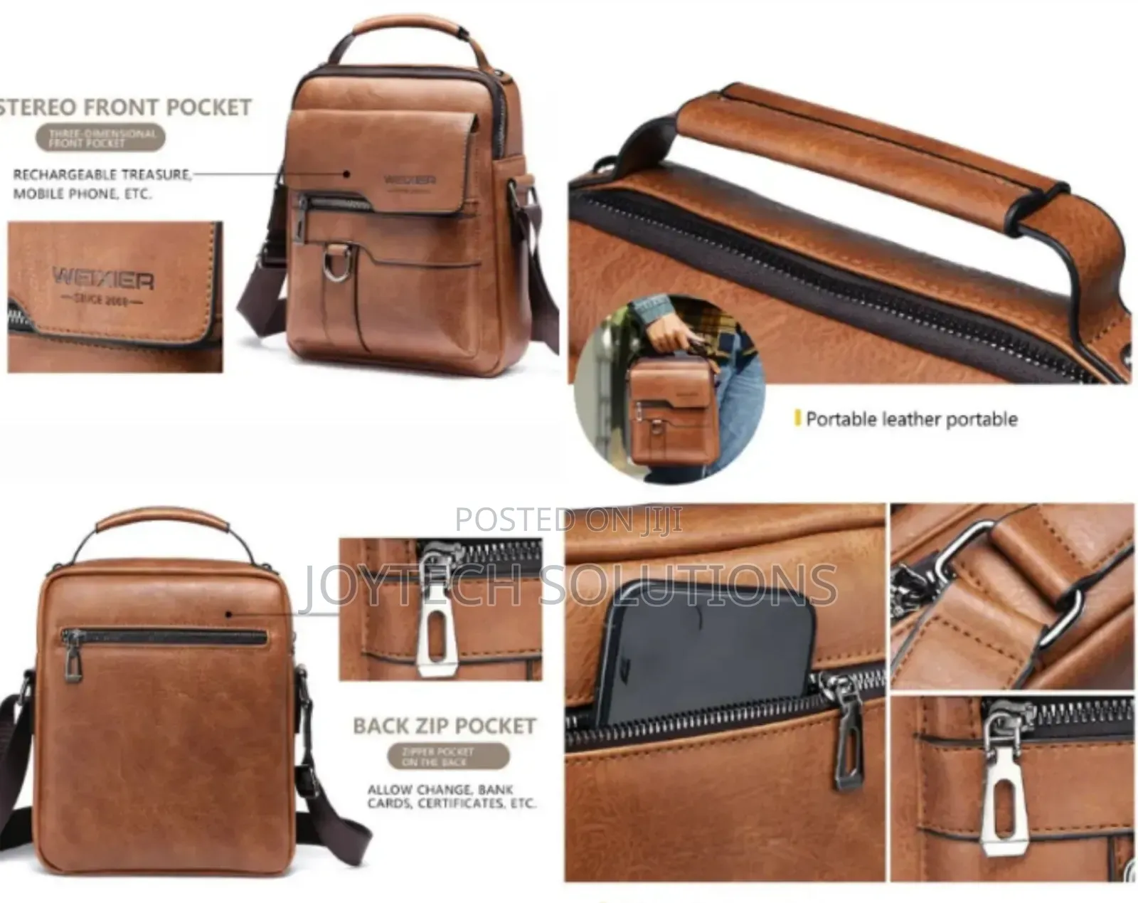 Pu Leather Bag 3: 1 Professional Carry Sling Bag