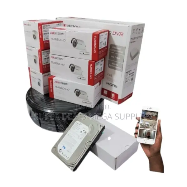 Hikvision 6 Cameras Full Hd 1080p 2mp CCTV Security Kit With DVR