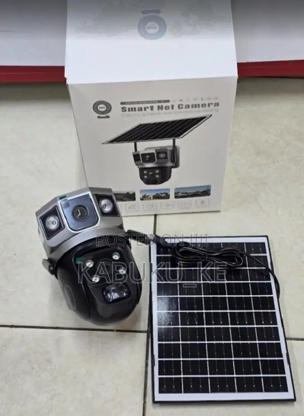V380 Dual Lens 4g Solar PTZ Camera With Simcard Slot Full Hd + Audio